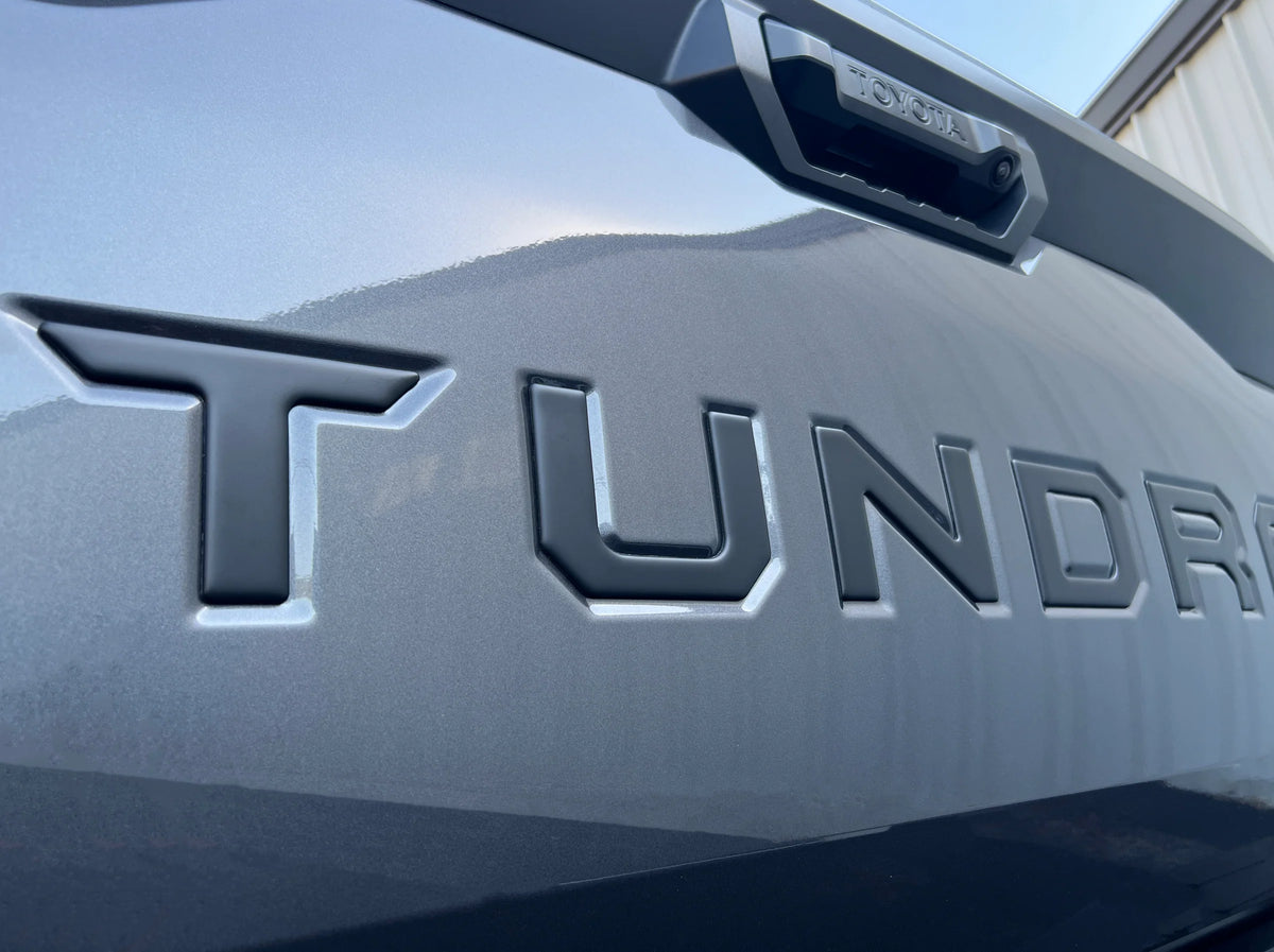 thumbnail image 2 of Red Black Tailgate Insert Letters For 2022-2024 Toyota Tundra - Self-Adhesive Emblem 2 of 4