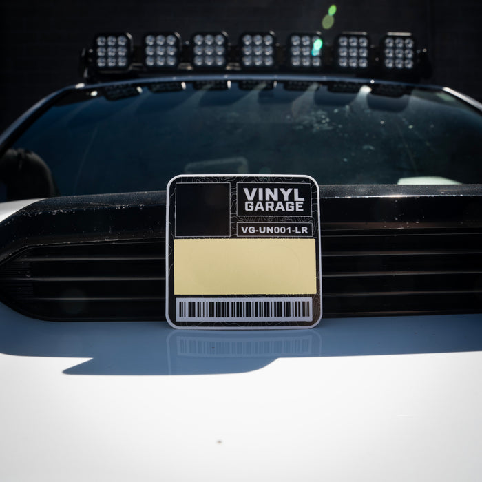 Vinyl Garage Glove Box Keyhole Cover