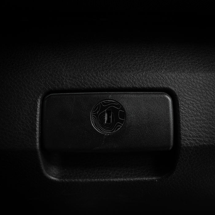 Vinyl Garage Glove Box Keyhole Cover