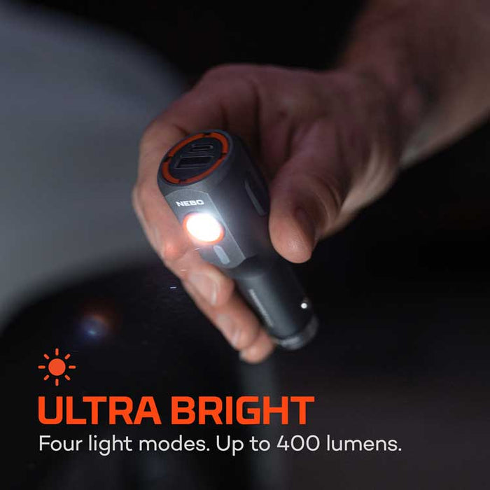Nebo Transport 400 2-In-1 Car Charger & Flashlight — Tundra Lifestyle