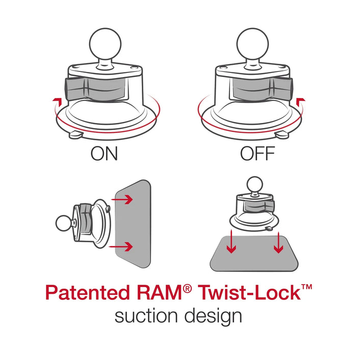 RAM X-Grip Large Phone Mount with Twist-Lock Suction Cup - Medium