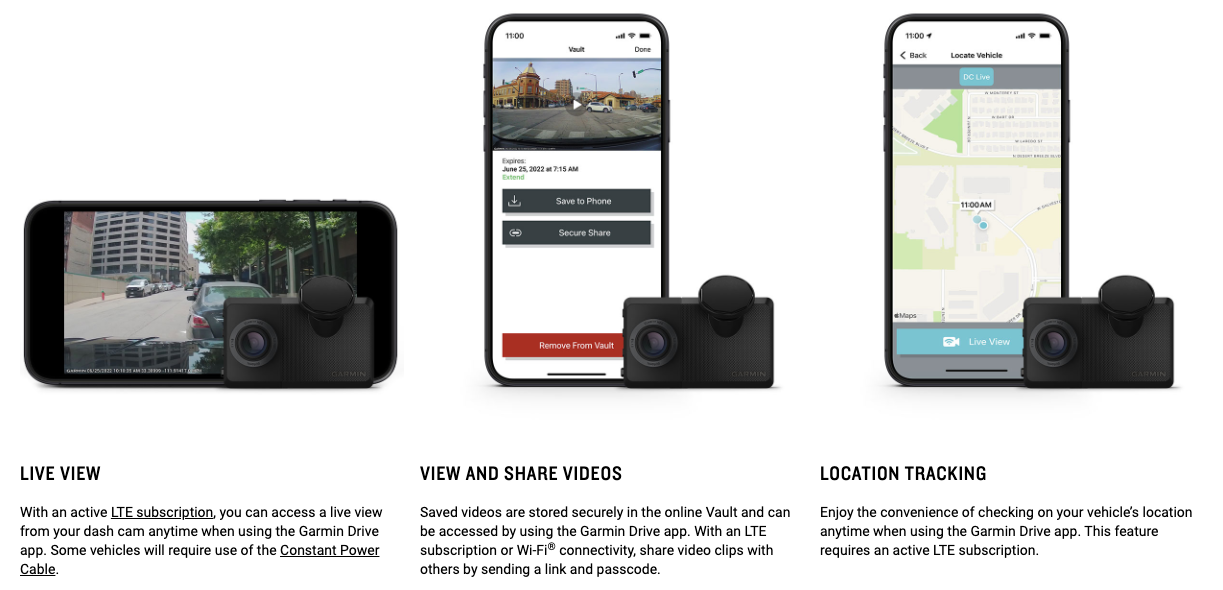 Garmin Dash Cam™ Live
