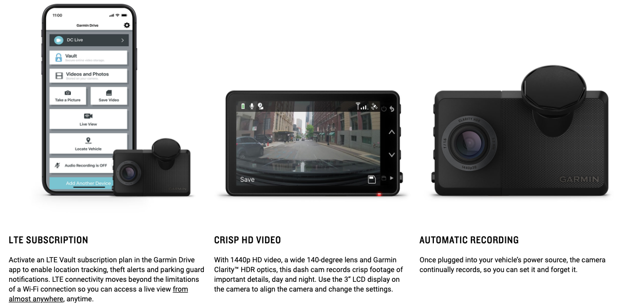 Garmin Dash Cam™ Live