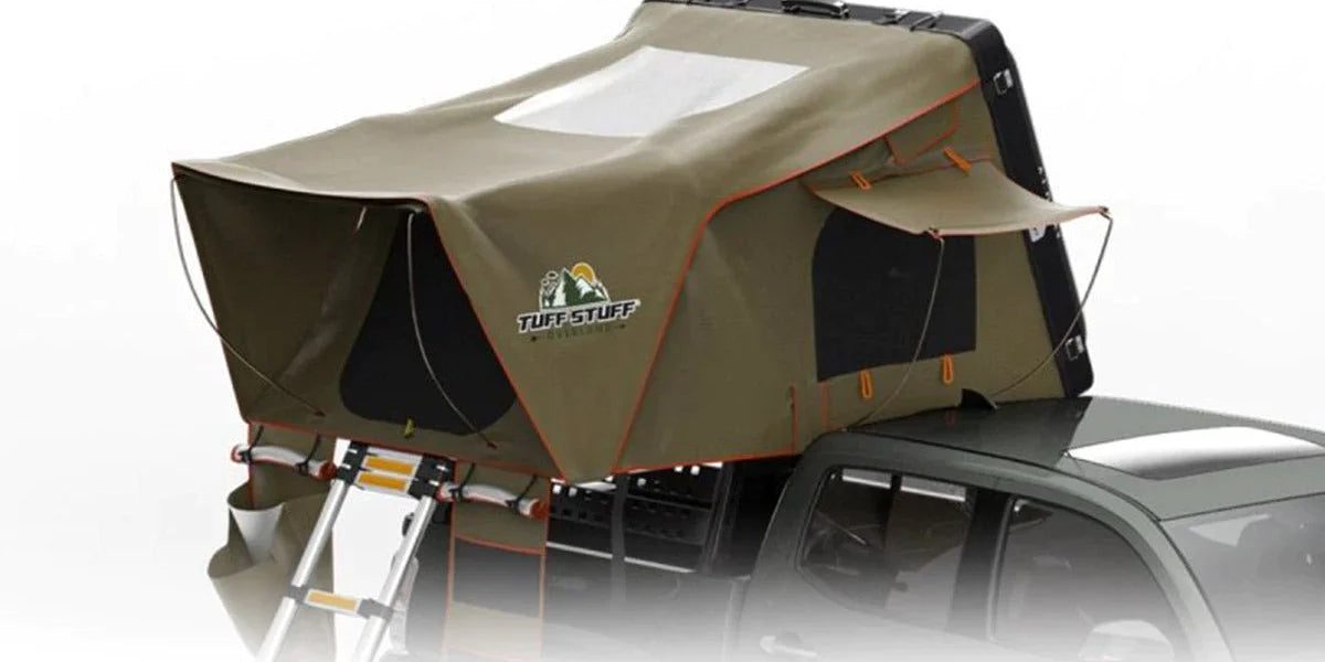 Tuff Stuff Overland Alpha II Hard Top Side Open Tent, Black, 2 Person