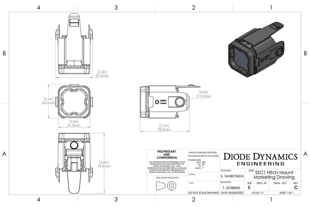 Diode Dynamics HitchMount LED Pod Reverse Kit For Tundra