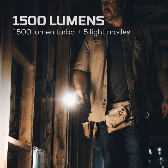 Nebo Master Series 1500 Lumen Rechargeable Zoom Flashlight SKU 89644