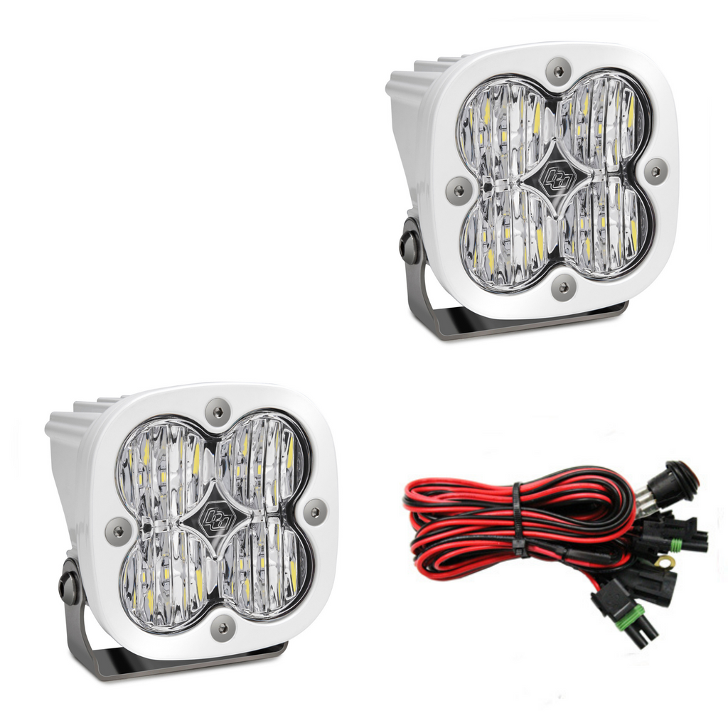Baja Designs Squadron Sport/Pro LED White Bezel Lights — Tundra